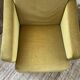 Paire de chauffeuses fauteuils vintage velours jaune