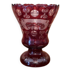 Vase en cristal de Bohème