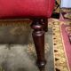 Bistro bench - red skaï brasserie 1900