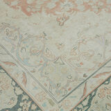 Handmade oriental 1980s 290 cm x 401 cm beige wool carpet