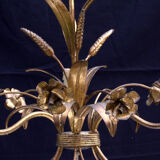 Vintage gold metal chandelier 70