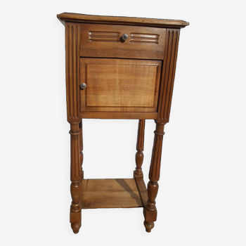 Louis XVI style high walnut bedside table