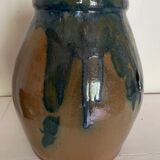 Flamed glazed jar
