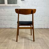 Set of 6 vintage Scandinavian teak dining chairs, 60s