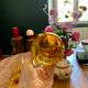 5 glasses orangeade blown glass