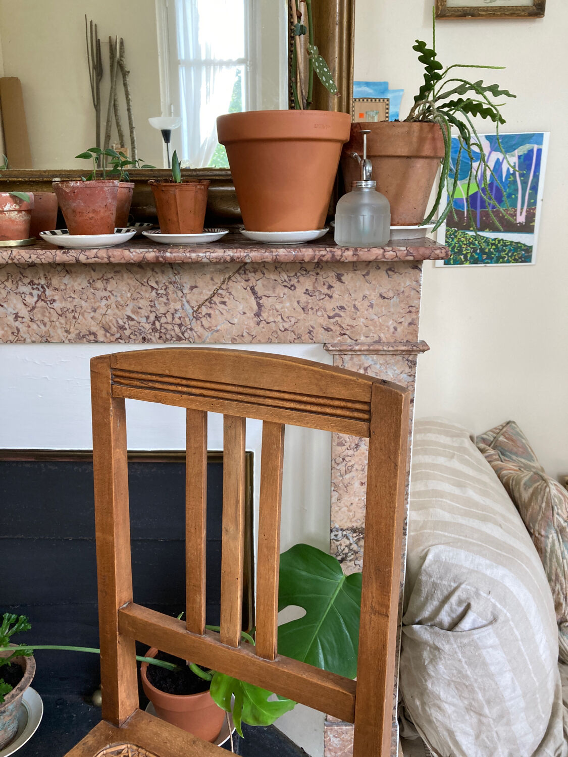 4 chairs cans art deco 1920 1930 in wood and antique canning