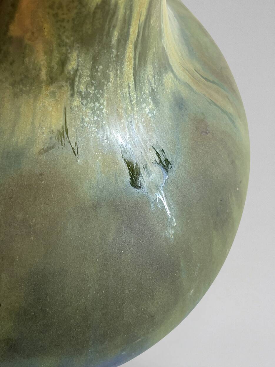 Art ceramic vase signed G. Méténier, France, circa 1960–1970.