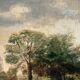 Stroll along a riverbank, oil on canvas