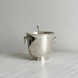 Silver metal ice bucket