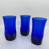 12 glass cups 70s