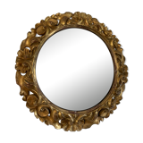 Witch mirror in gilded wood carved 1950 41cm