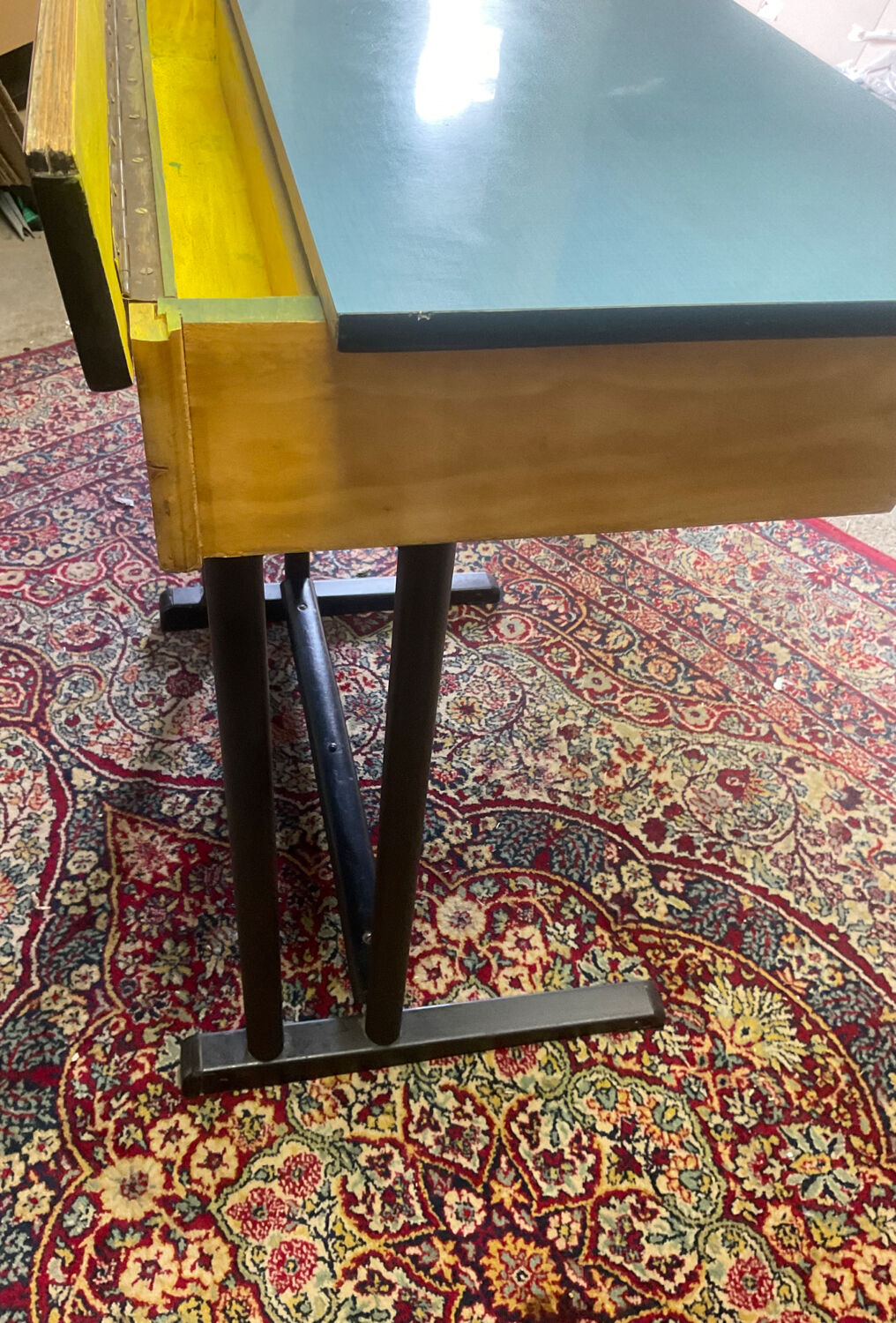 School desk blue formica desk from the 60s-70s