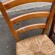 4 chaises de cuisine en bois massif paillées dossier échelle 1980