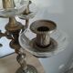 Pair of candelabra candlestick bronze and glass LOUIS XVI antique