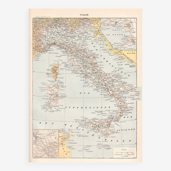 Old map Italy 1897