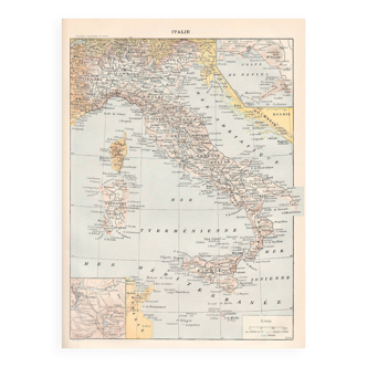 Old map Italy 1897