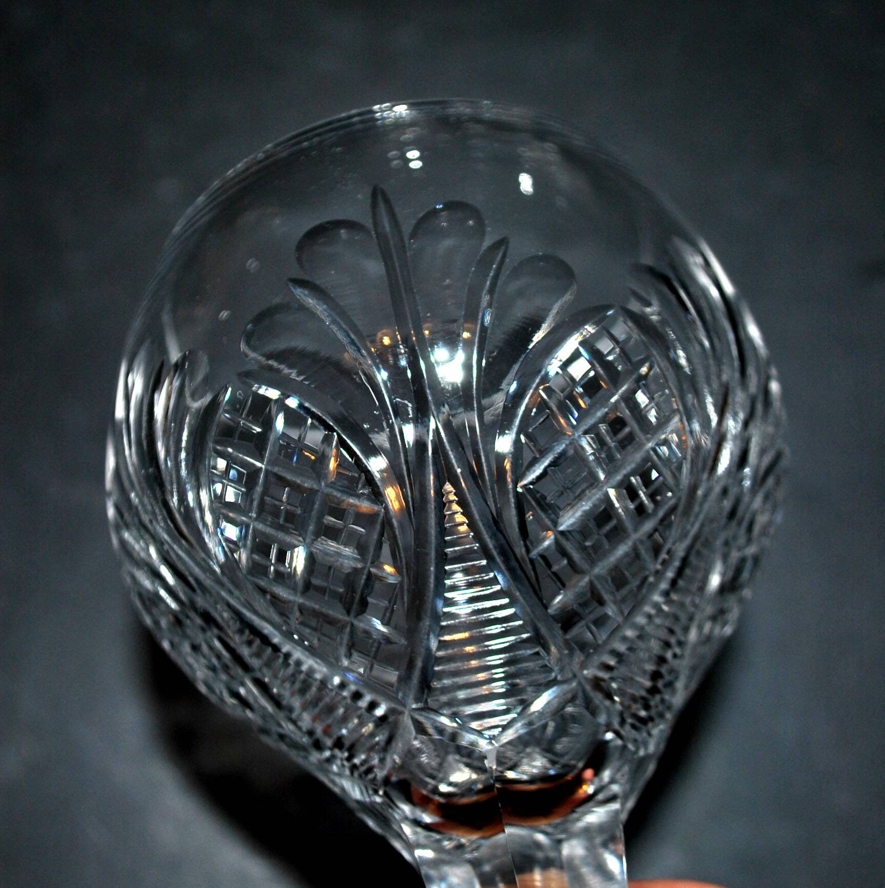 Baccarat set of 35 crystal glasses + 2 flower model carafes 9157 from 1907