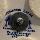 Blue and white porcelain servant or display Palissy Pottery Staffordshire England 1960