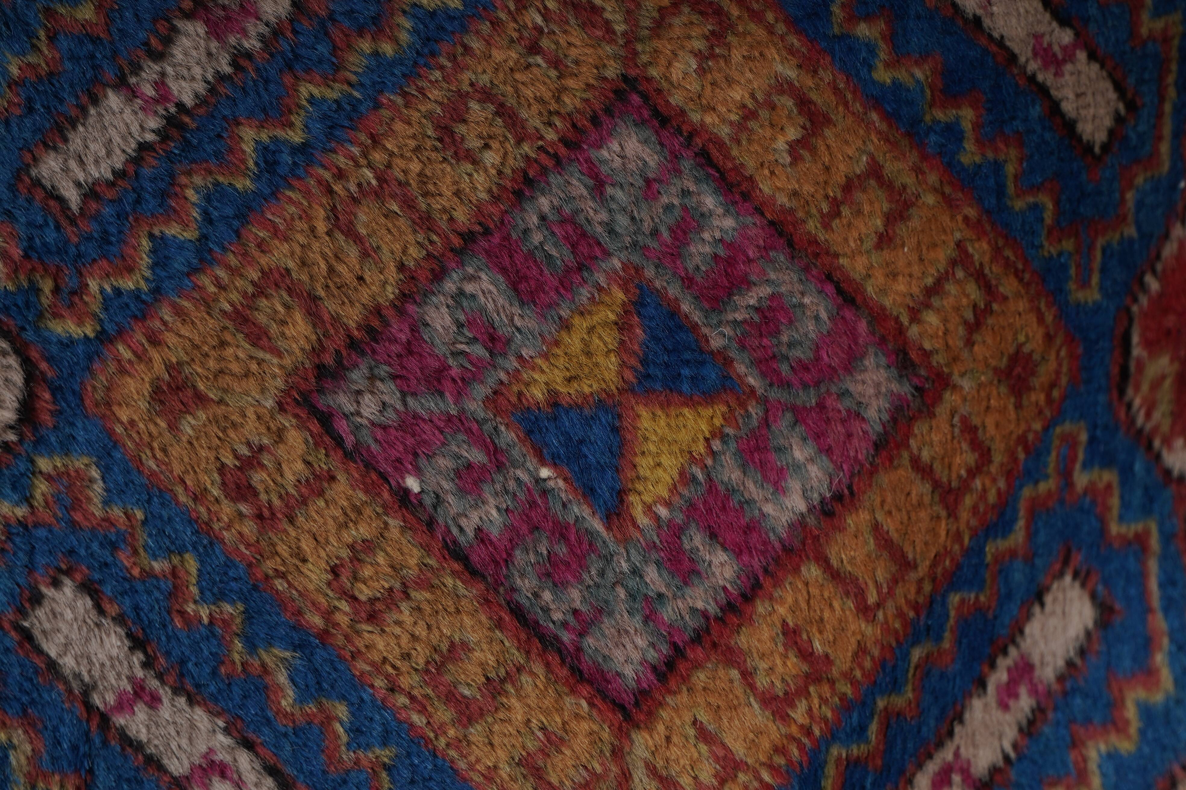 Vintage Turkish Oushak Handwoven Rug 70x335 cm