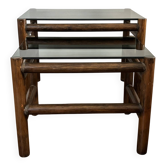 Tables vintage en rotin