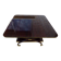 Chic serving table on wheels from the 60s with brass decorations and two shelves.