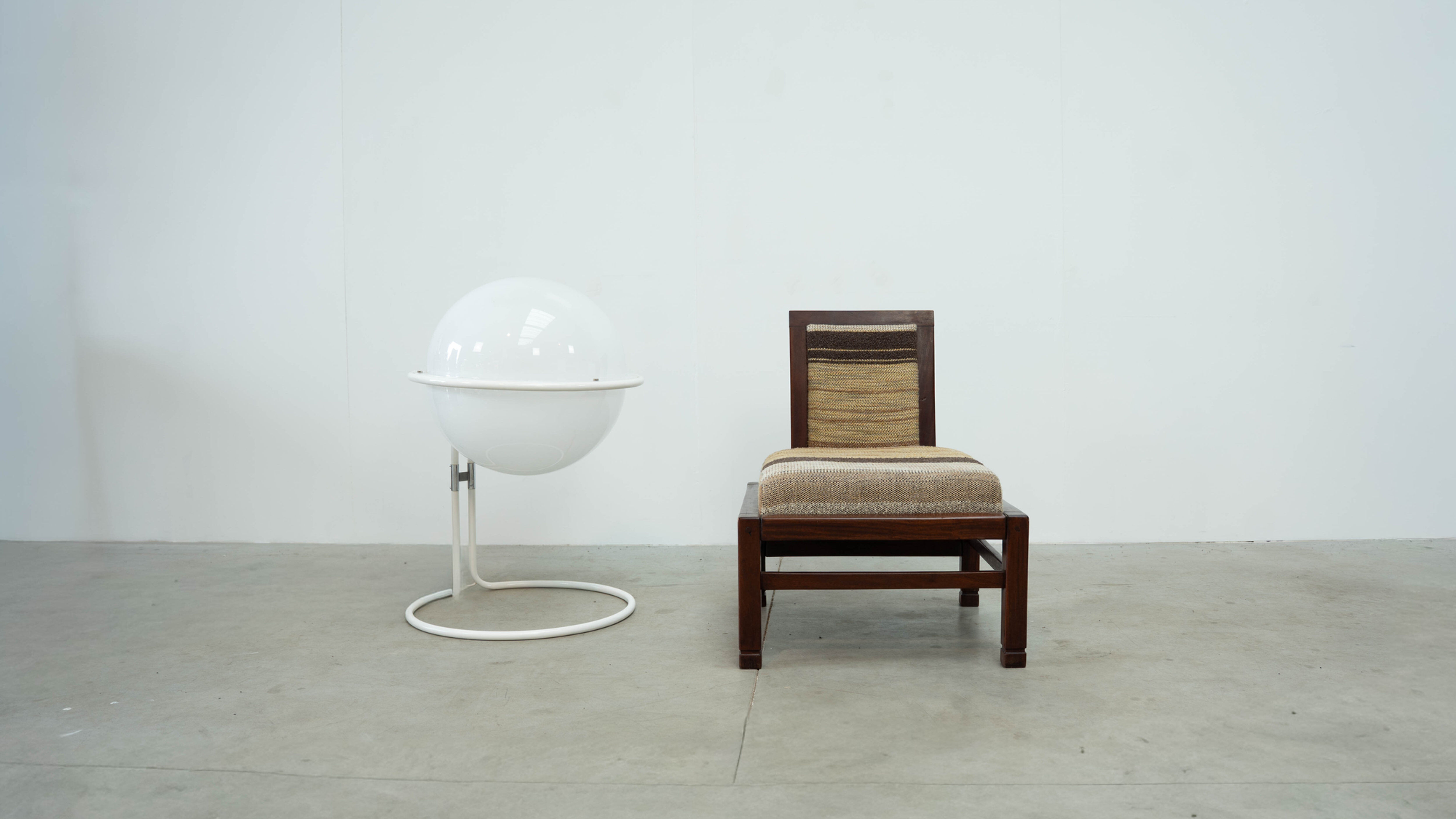 XL Italian globe floor lamp