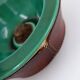 Vintage ceramic and leather ashtray from the 1950s