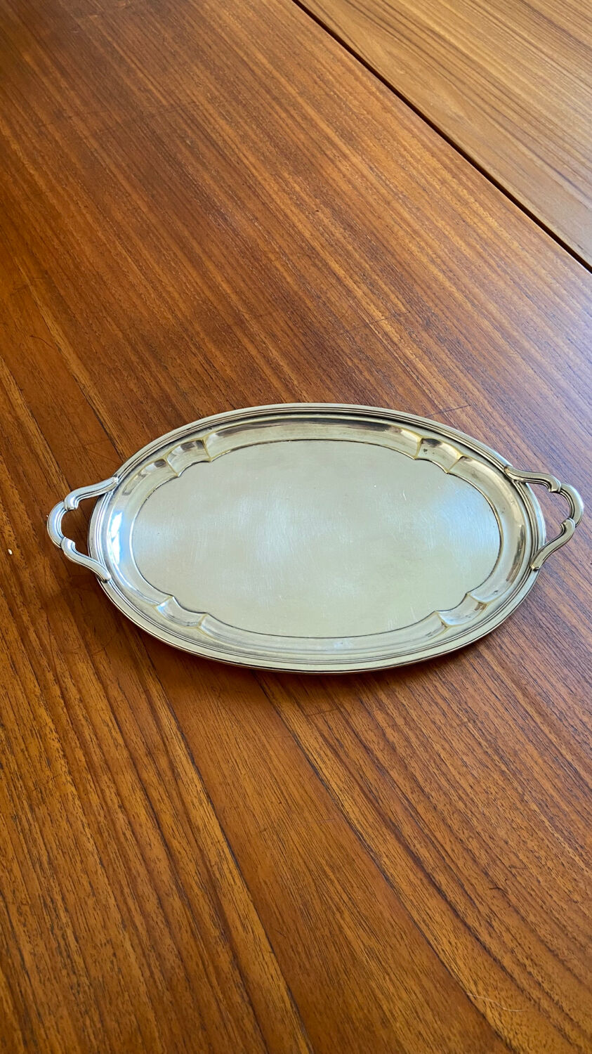 Silver metal tray early twentieth century
