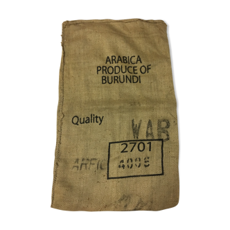 Arabica burlap coffee bag