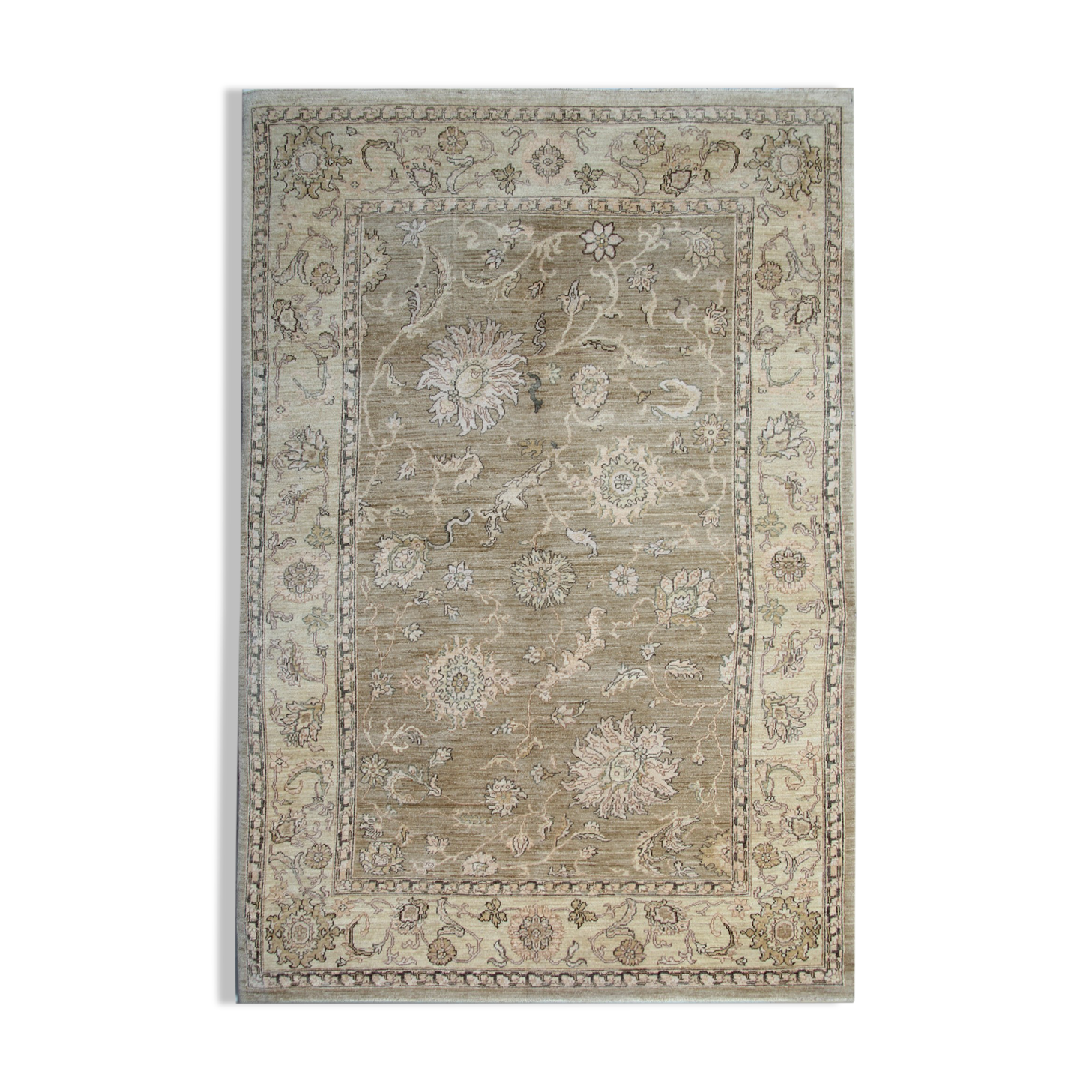 Beige Rug Handwoven Zieger Carpet 181x266cm