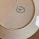 Old iron earth porcelain plate Badonviller Iris