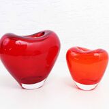 Vintage orange glass vase