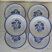 6 assiettes plates Lunéville  faience ancienne