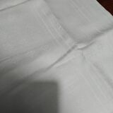 Old linen damask linen tablecloth red monogram GL 160 X 175 cm