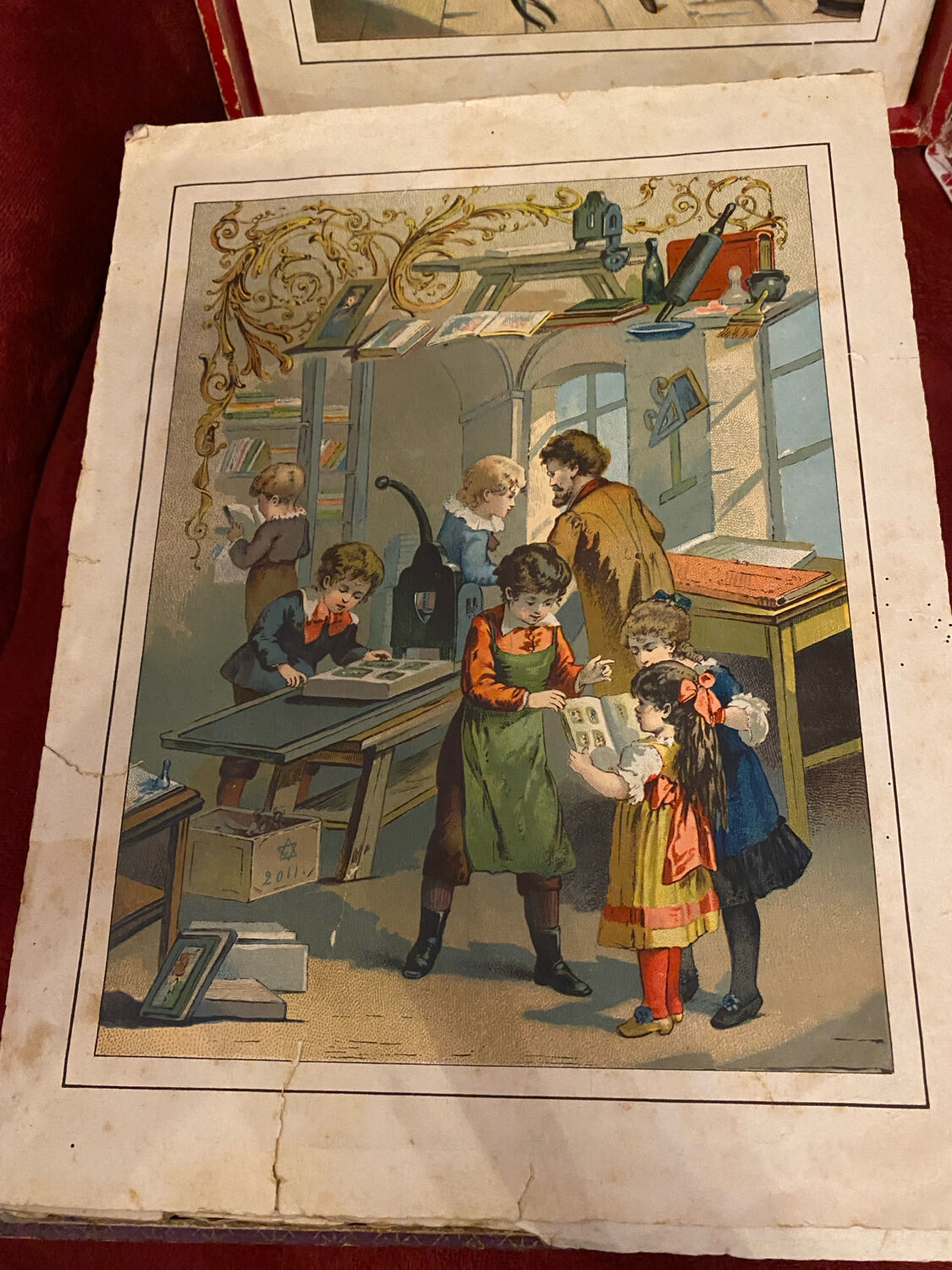 19th century wooden cube set