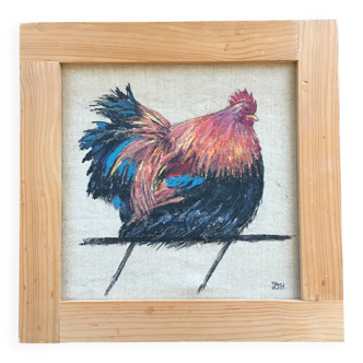 Brown hen painting