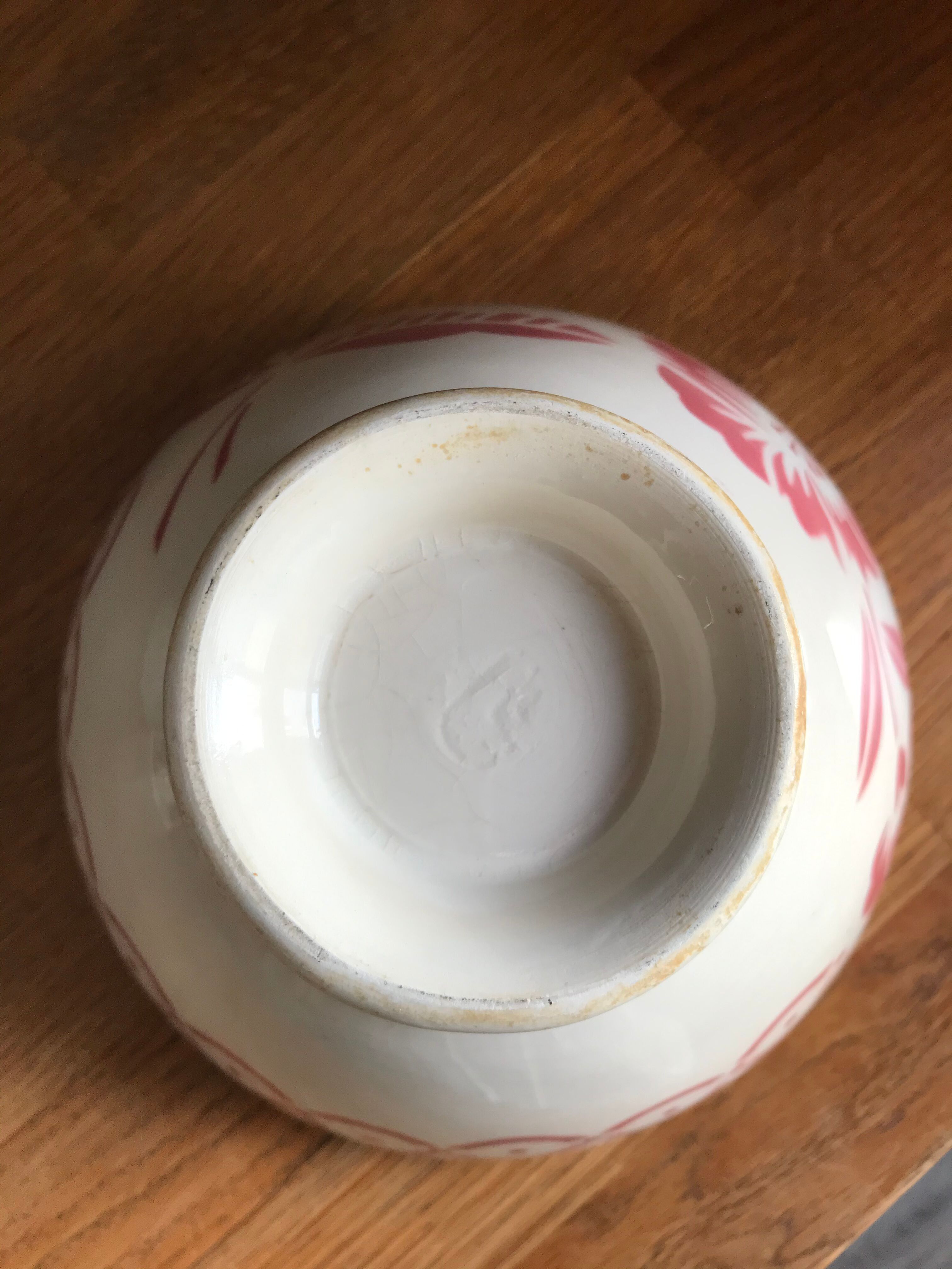 Old XXL bowl said bowl in Chabrot. Sarreguemines Digoin.