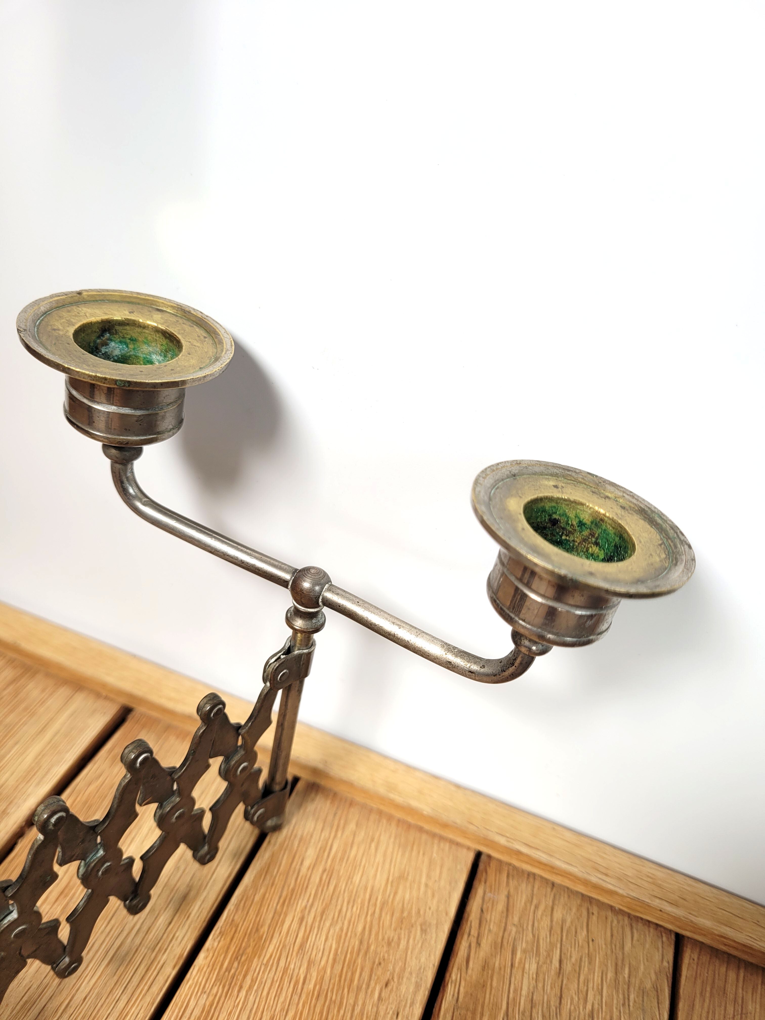 Extendable wall candle holder