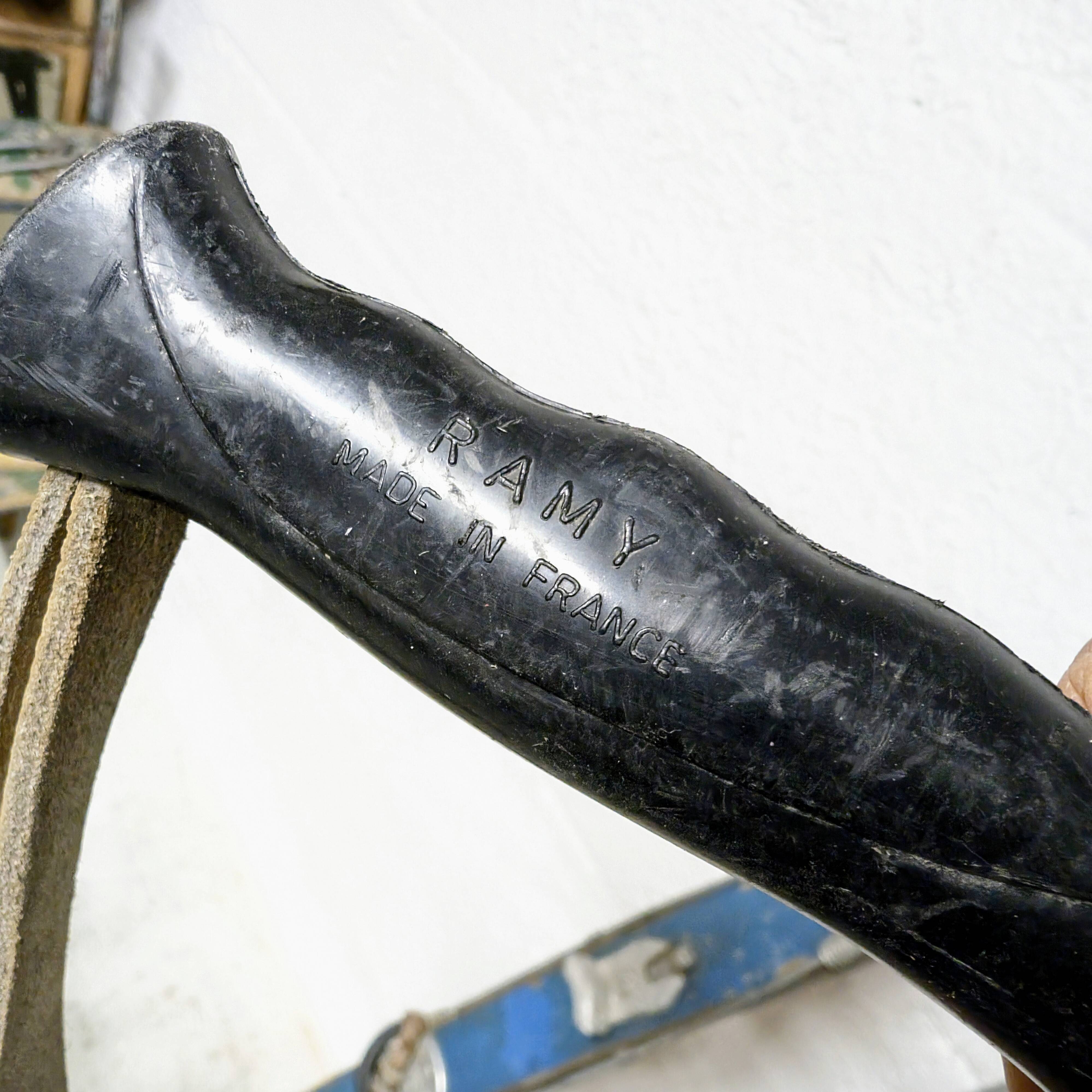 Pair of old wooden skis
