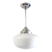 Suspension style Bauhaus globe opaline XL diam. 30cm - début XXeme