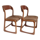 Pair of chairs Baumann sled feet 60s