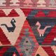 Vintage Turkish mini kilim 65x70 cm wool small Square kelim 2567