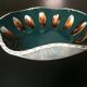 Scarified free-form tripod ceramic cup 50s /60