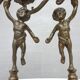 "Il mio bel foco" pair of candlesticks XIXth cherubs 3 torchieres