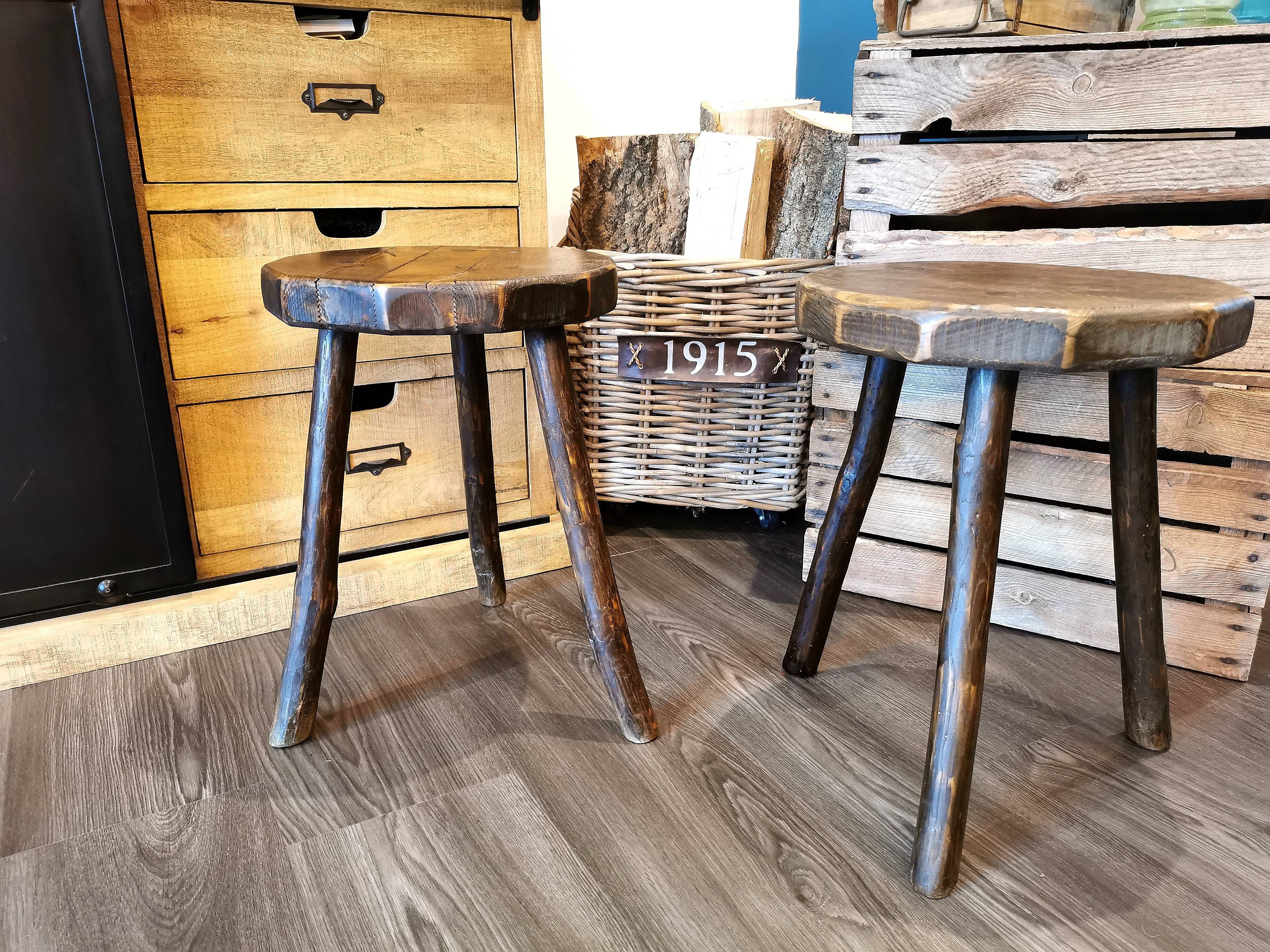 Pair of tripod stools