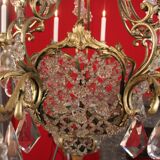 Bronze lustre and crystal 19th