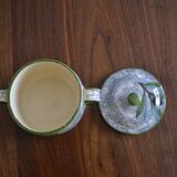 Pot Vallauris/ Aegitna blue and green olive pattern