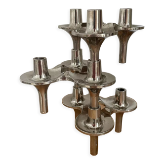 Set of 3 Orion candlesticks by Nagel