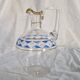 3 Antique Pieces Cut Crystal, Enameled - Early 20th Century