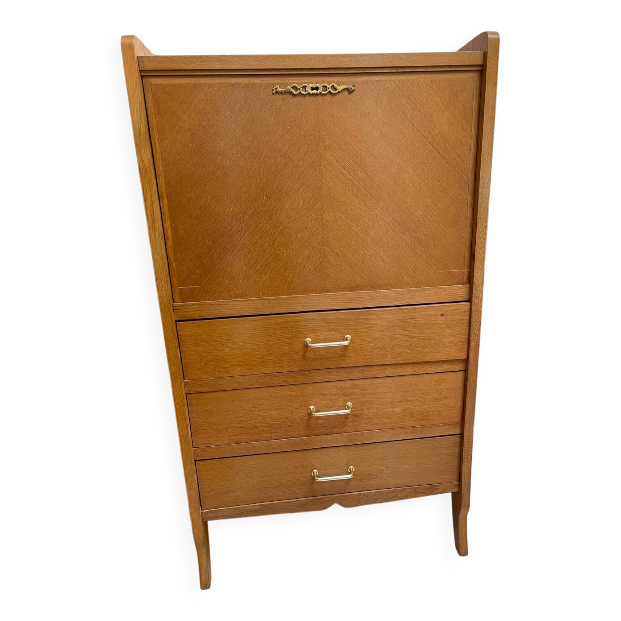 Vintage secretary with compass feet, 1960